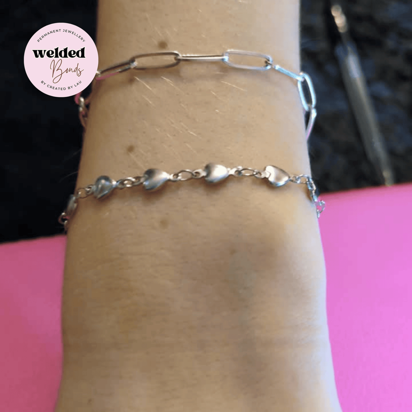 "Boston" Stainless Steel Heart Chain