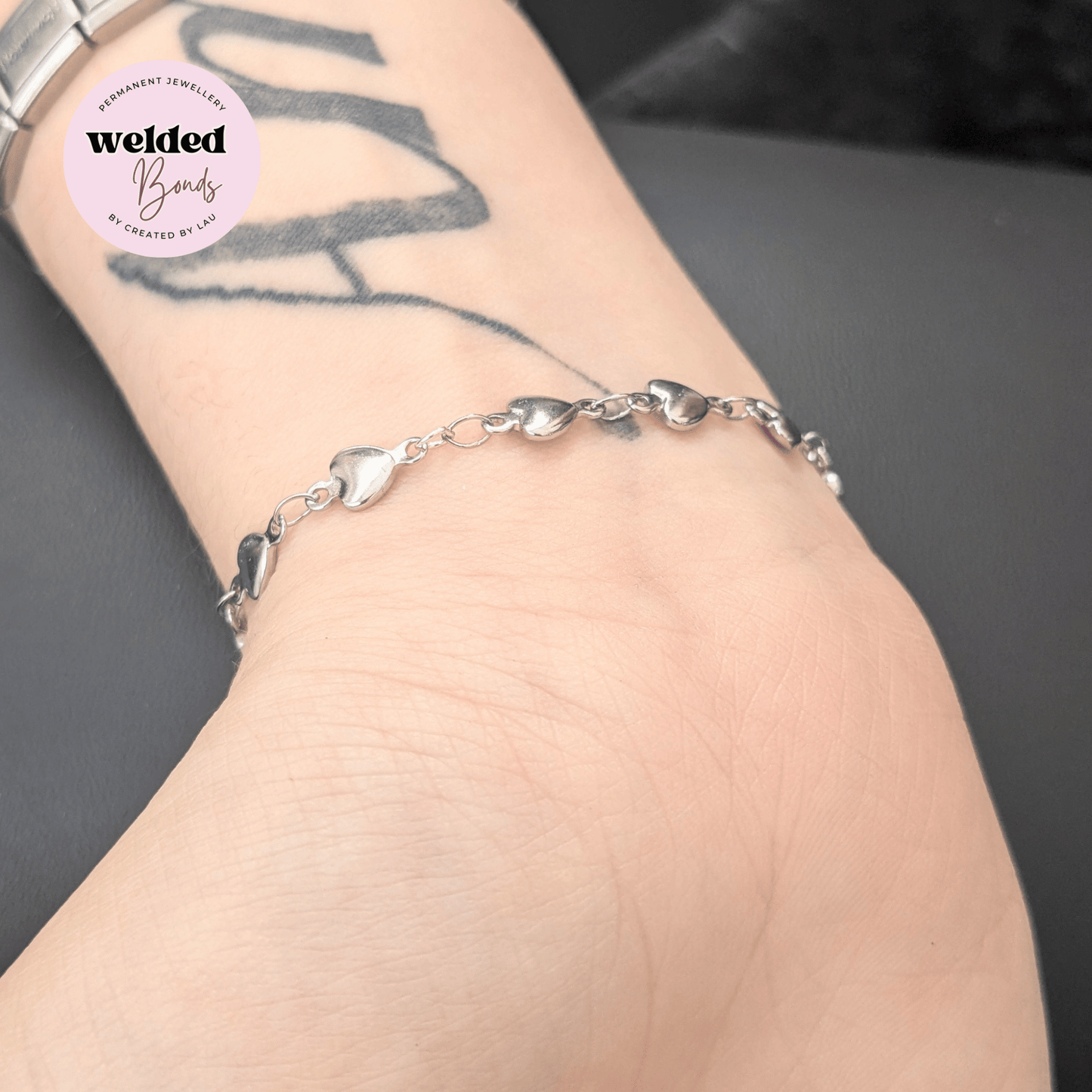"Boston" Stainless Steel Heart Chain