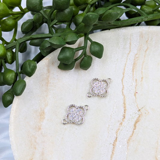 Sterling Silver Double Clover Connector