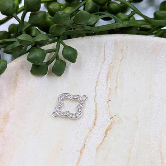 Sterling Silver Open Clover Connector