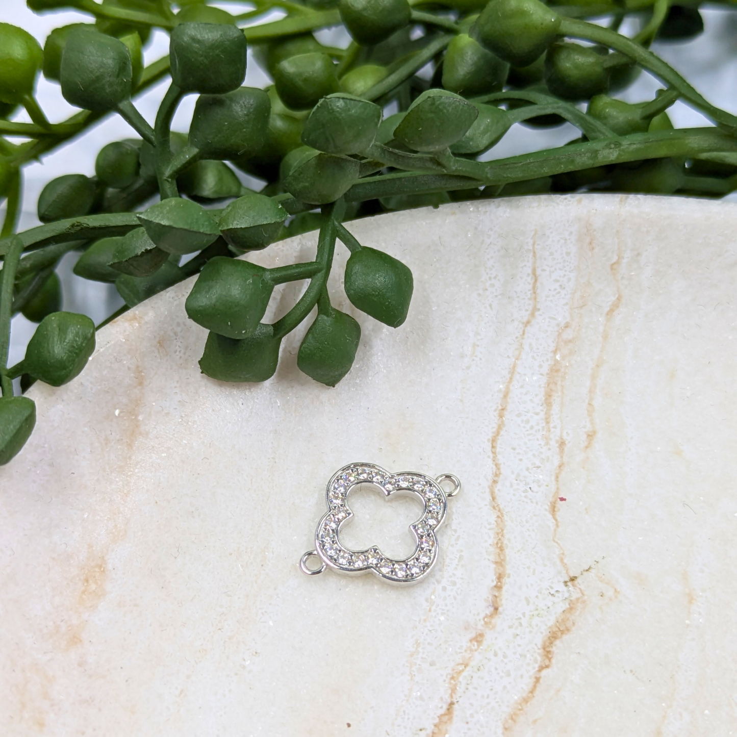 Sterling Silver Open Clover Connector