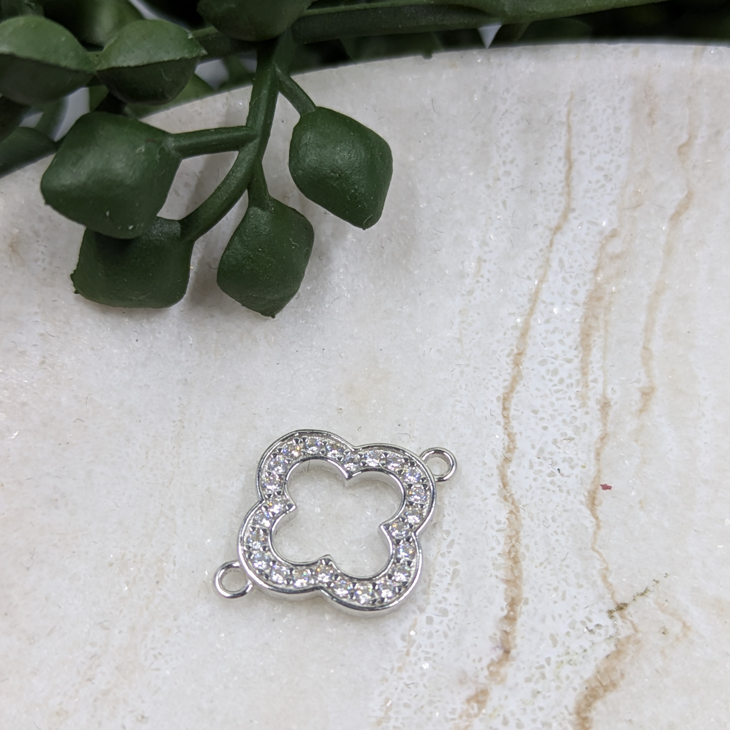 Sterling Silver Open Clover Connector