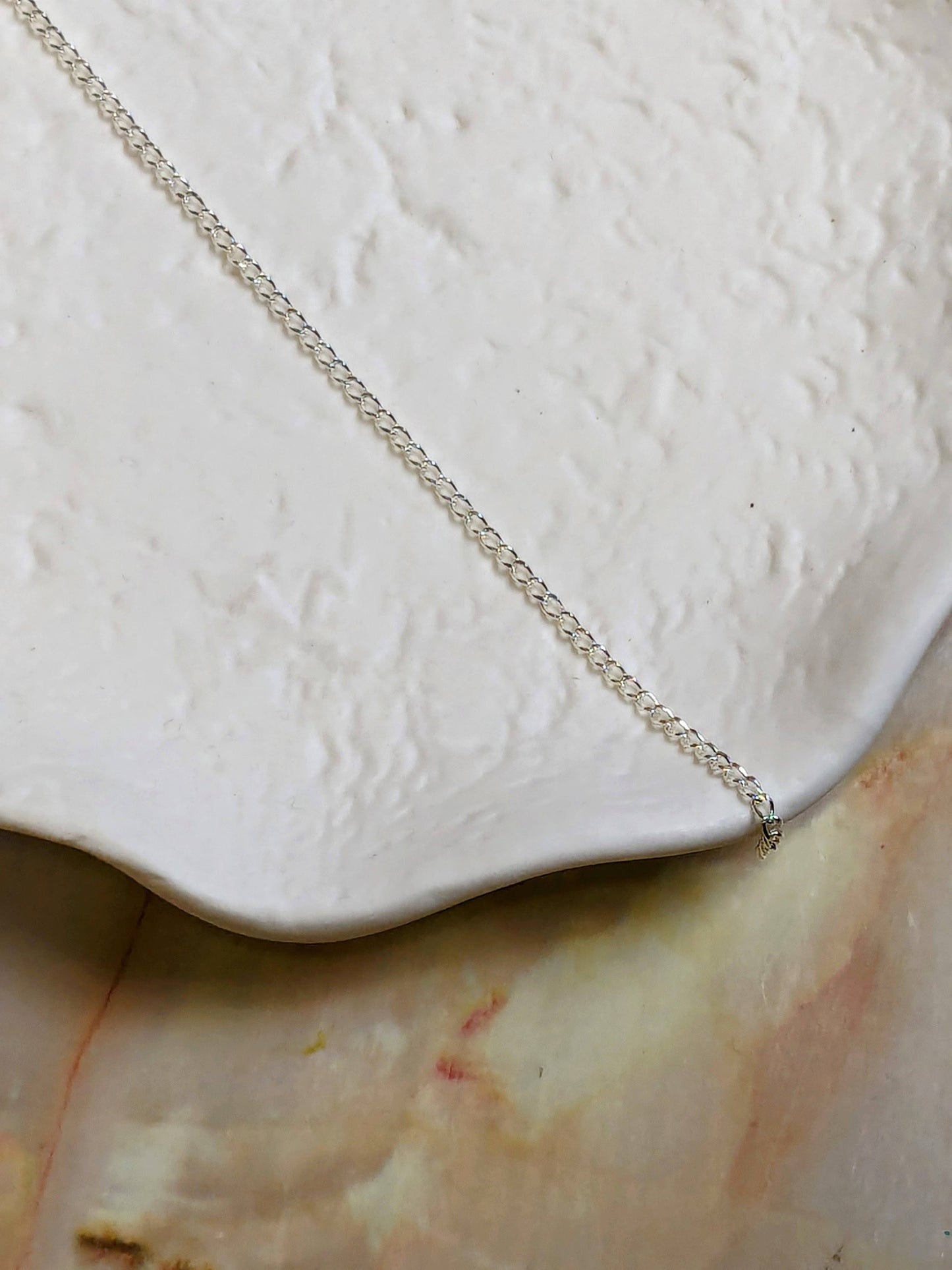 "Valencia" Sterling Silver 1.8mm Diamond Cut Curb Chain