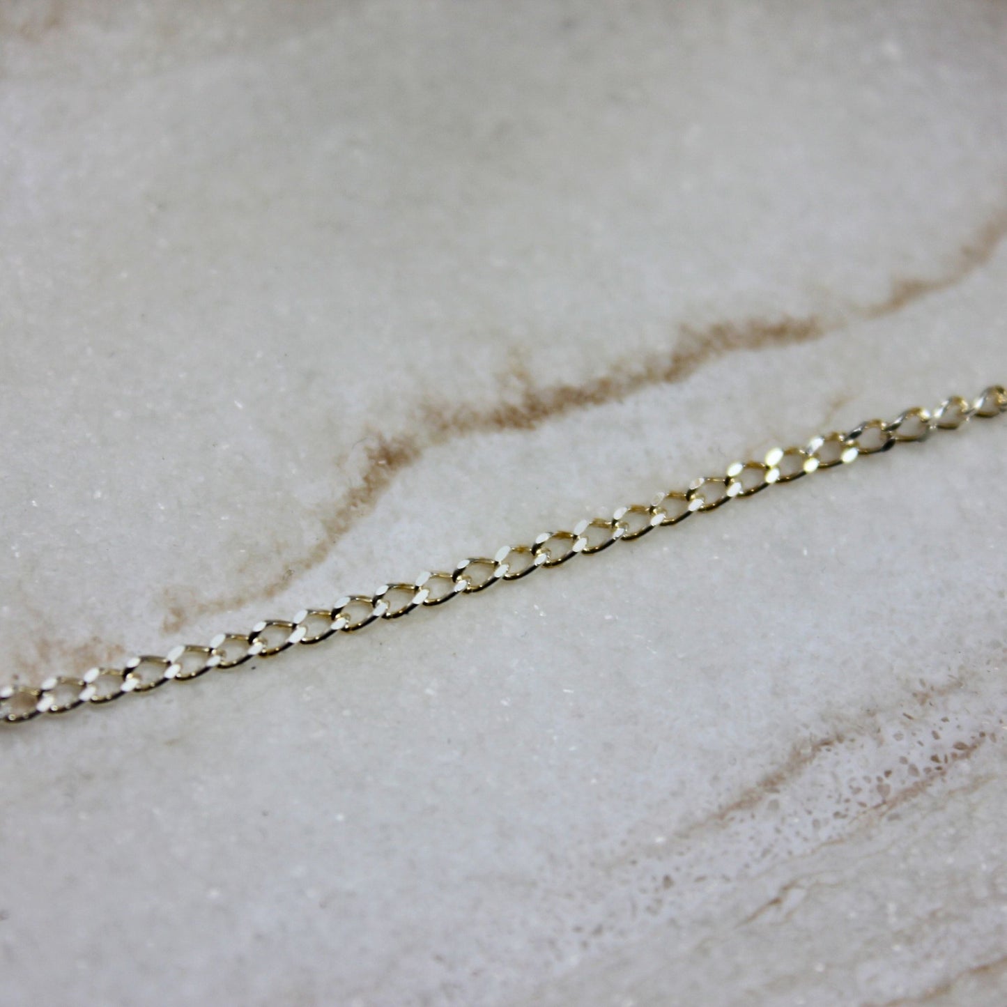 "Valencia" Sterling Silver 1.8mm Diamond Cut Curb Chain