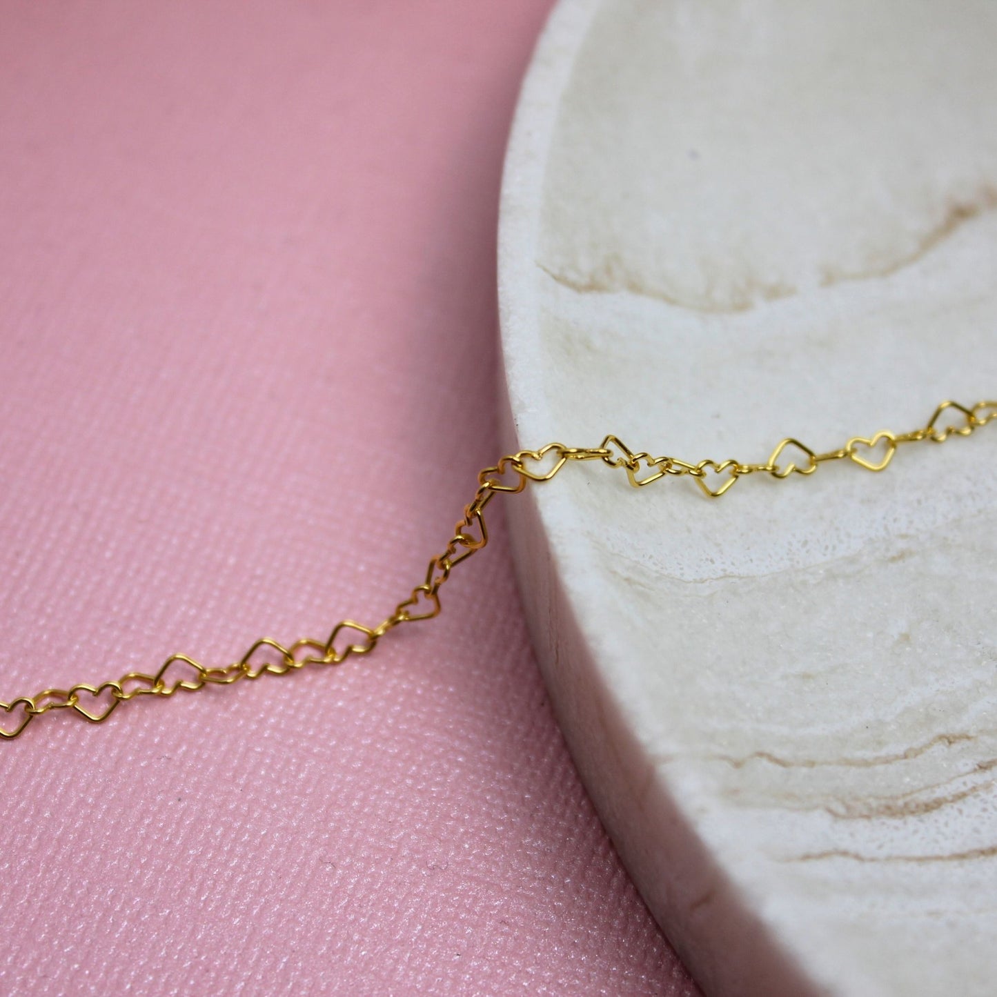 "Venice" Gold Filled 3.2mm Heart Link Chain