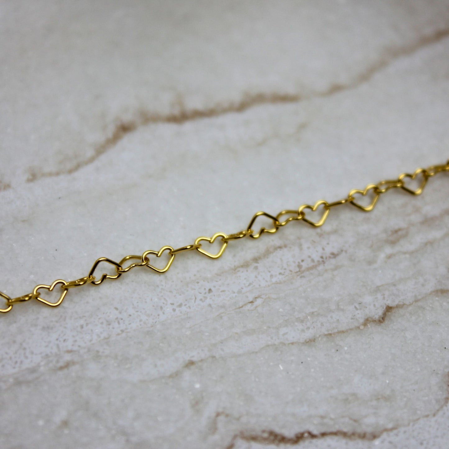 "Venice" Gold Filled 3.2mm Heart Link Chain