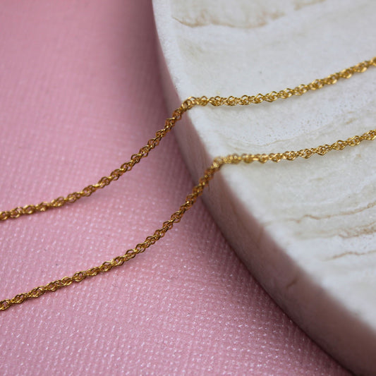 "London" Gold Filled Rope Chain