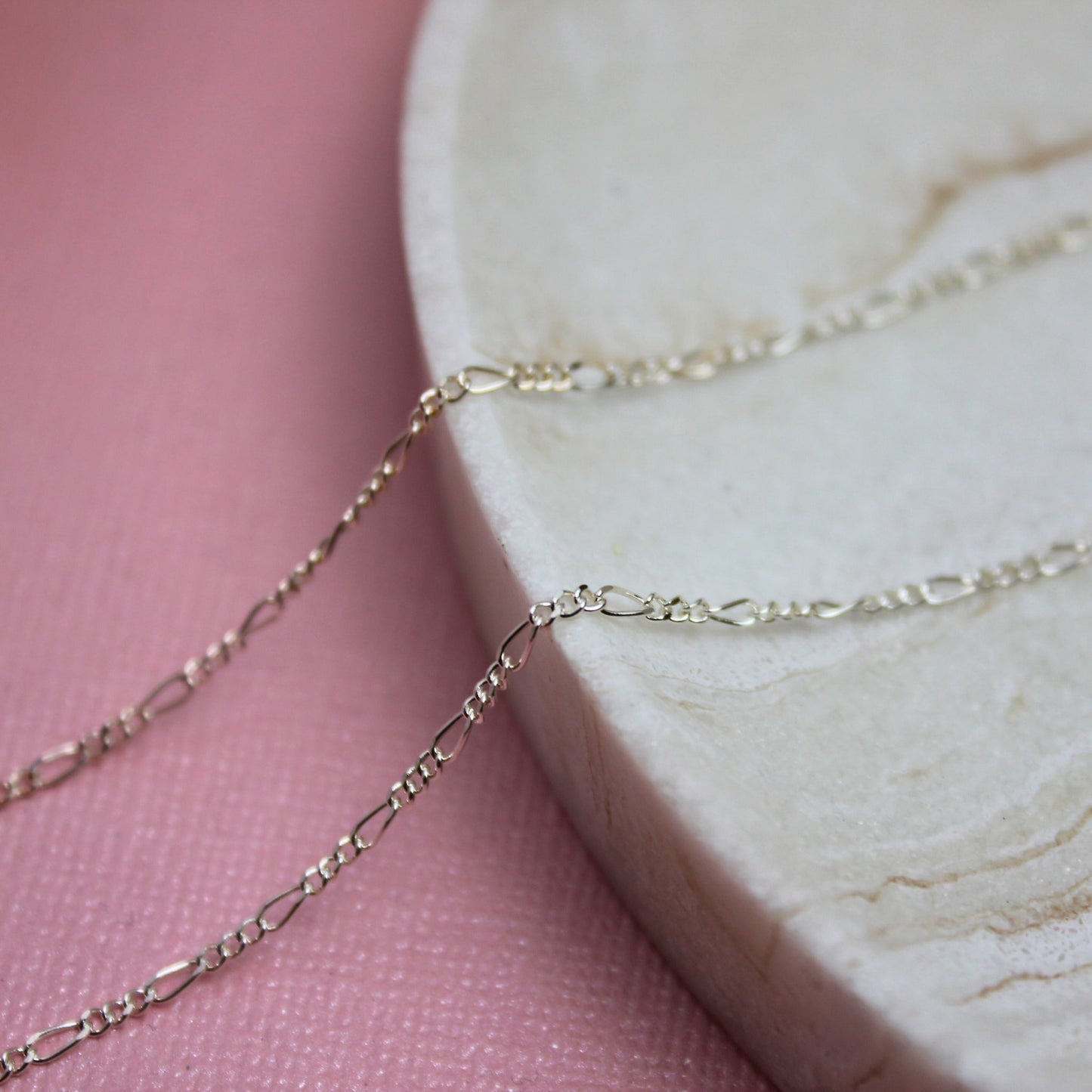 "Milan" Sterling Silver Figaro Chain