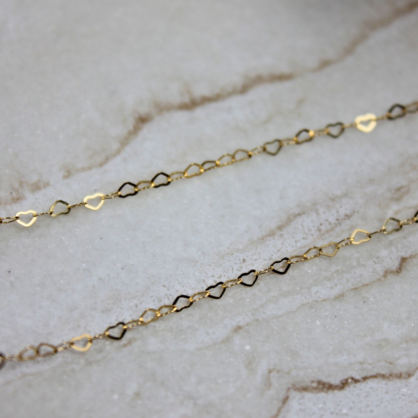 "Paris" Gold Filled Heart Link Chain