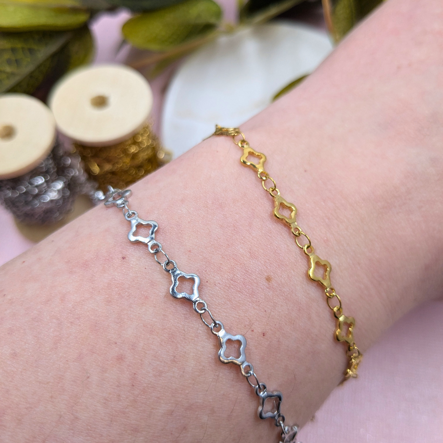 "Toulouse" Stainless Steel Clover Chain