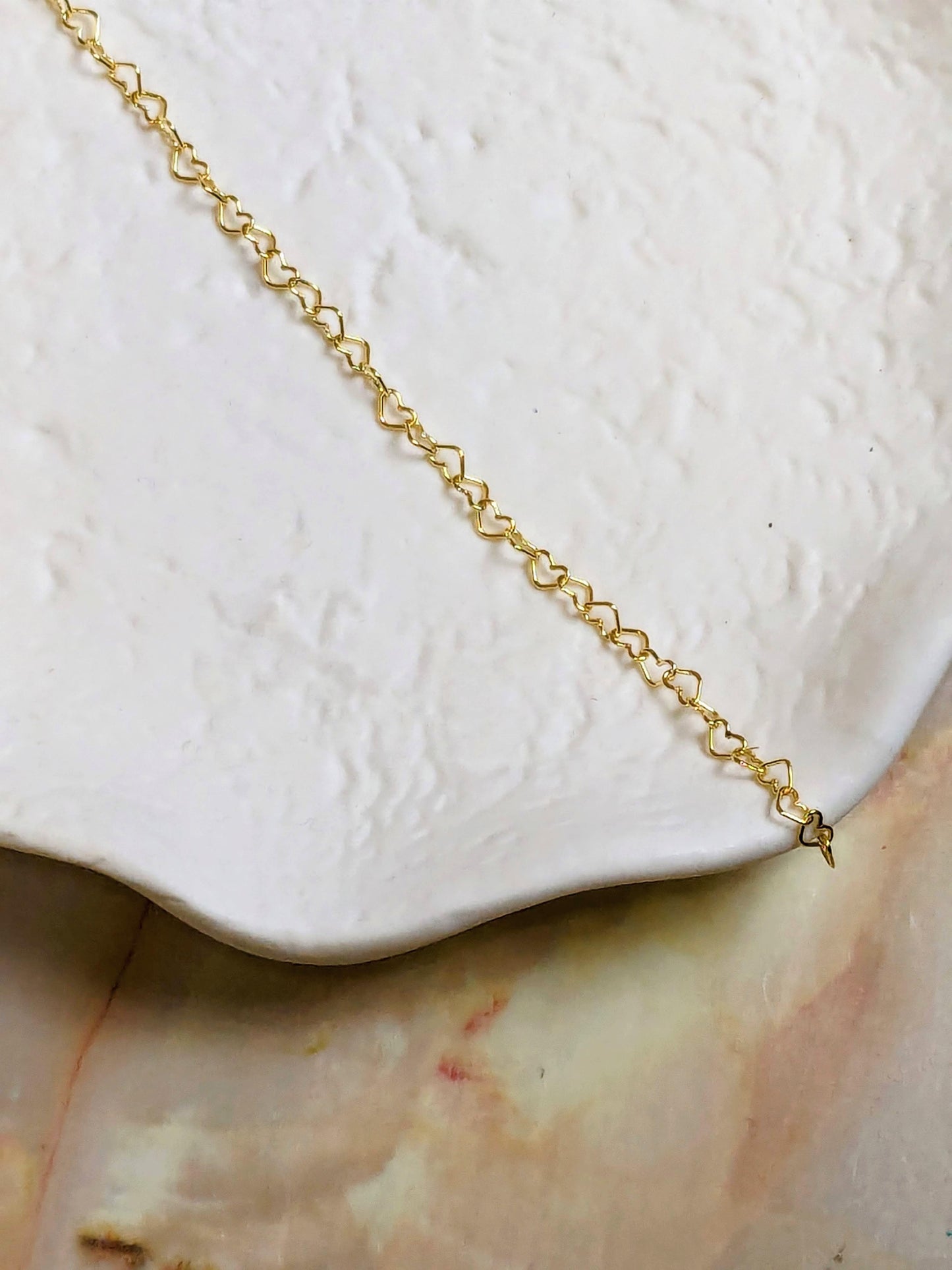 "Venice" Gold Filled 3.2mm Heart Link Chain