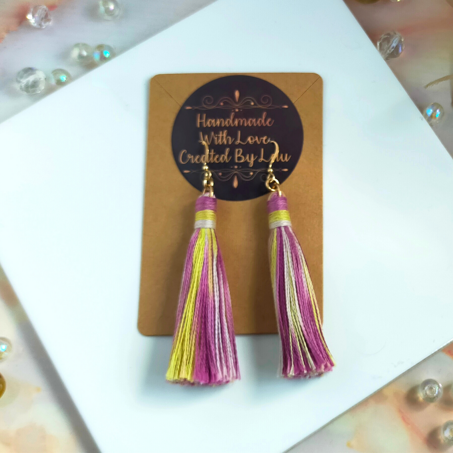 "Cora" 14k Gold-Filled Citrus Tassel Earrings