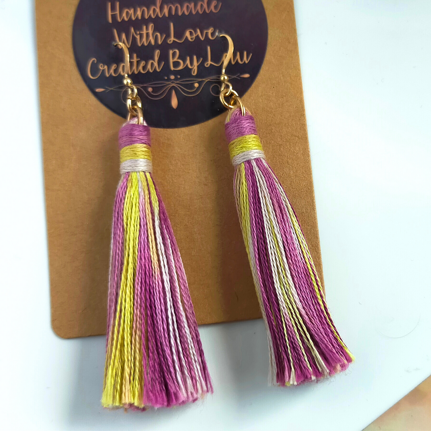 "Cora" 14k Gold-Filled Citrus Tassel Earrings